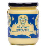 Organic Desi Cow Ghee By Milky Bay | Naturally Rich Taste & Aroma Desi Pure Cow Ghee Perfect For Laddus | (500ml) 16.9 Ounce | Jar Pack