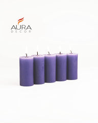 OCEAN BREEZE FRAGRANCE PILLAR CANDLE SET OF 5 | LONG BURNING TIME | GIFT SET