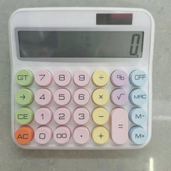 Td Creation Big 12 Digit Desktop Calculator | Sensitive Big Buttons, Battery & Solar Powered, Ideal For Home And Office Use (Multicolor)