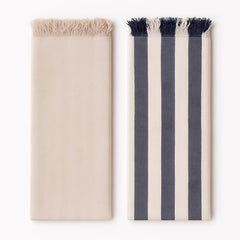 Ehlor Premium Bamboo Towel | Ultra-Light & Quick Dry | Antibacterial & Odor-Free | Eco-Friendly Bath Towel For Travel, Gym & Daily Use | Brown & Nevy Blue (Pack Of 2)