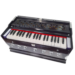 Musical Instrument Harmonium - 7 Stoppers, 39 Smooth Conditioned Keys, Double Bellow, Two Reeds (Base- Male) | Compact & Portable Design
