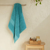 Livspace Bath Towel 475 Gsm | Bath Towels Large Size 100% Cotton, Solid Dyed, Super Soft, Absorbent (Paleto Collection - Teal)
