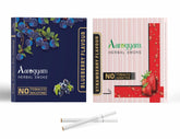 Aarogyam Herbals Pack Of 2 Flavours 100% Tobacco & Nicotine Free Cigarette For Relieve Stress & Mood Enhance Product Strawberry, Blueberry - 10 Sticks X 2 Packets
