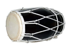 Sheesham Wood Rope Tuned Dholak With Bag - Black | Perfectly Symmetric Round Dholak - Dholak For Festival, Wedding, Satsang | Very Easy To Tune, Best Toy For Kids