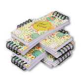 Wire Bound Spiral Notepads Top Opening Unruled Pages Memo Pad Tear Off Sheets, Set Of 8