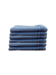 Ramraj Cotton Premium Soft & Absorbent Terry Hand Towel 900 Gsm (Navy Blue) - Pack Of 6