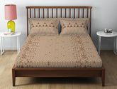 100% Cotton Double Bedsheet With 2 Pillow Cover - 90 X 100 Inches, Brown | Soft & Breathable, Comfortable & Durable Bedding For All Seasons