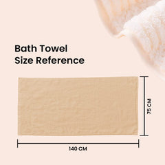 The Better Home Microfiber Bath Towel 450 Gsm | Soft, Lightweight, Absorbent & Quick Drying Bath Towel For Men & Women (Beige)