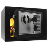 Key & Electronic Security Safe Box Digital Deposit Box For Home Office Hotel Business Lock Box For Cash Jewellery Storage, Colour - Black, 0.17 Cubic Feet