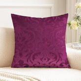 Microfiber Square Pillow Cushion For Sofa & Bed, Wine Color - 12 X 12 Inch | Soft, Fluffy For Comfort & Back Support | Breathable, Washable | Premium Velvet Outer Cover With Zip - Set Of 1