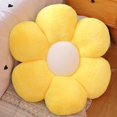 Sunflower Shaped Pillow 6 Kali, Cute Preppy Decorative Throw Pillow, Yellow - 35 Cm | Floor Cushion With Fiber Filling For Aesthetic Decoration | Soft & Plush Pillow, Versatile Use