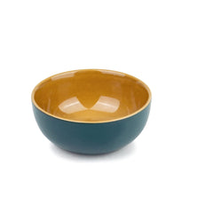 Ceramic Bowl Set Of 4 Pieces For Snacks - 330ml Each, Teal Green | Maggie Bowl, Noodle Bowl With Glossy Finish - Premium Stoneware | Microwave Safe & Dishwasher Safe