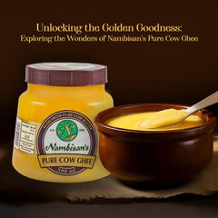 100% Pure Cow Ghee By Nambisan'S | Rich In Protein Fiber & Delicious Healthy Desi Cow Ghee For Sweets | (500ml) 16.9 Ounce | Jar Pack