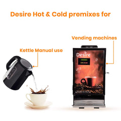 Desire Instant Premix Chai Masala - 1 Kg, 35.2 Ounce | Tea Powder For Both Manual & Vending Machines - Infused With Cardamom, Ginger, Clove, Cinnamon, Nutmeg & Black Pepper | High Caffeine
