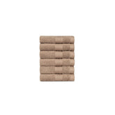 Trident Soft Comfort Air Rich 100% Cotton Towel For Face 500 Gsm | Highly Absorbent Towels For Men/Women, 6 Pcs (Acorn)
