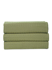 Eco Sense Basket Weave 100% Cotton Luxuriosly Bath Towels 1050 Gsm | Soft, Super Absorbent, Large Size Quick Dry Bath Towel - Leafy (Pack Of 3)