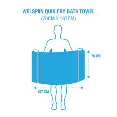 Welspun 100% Cotton Quick Dry Bath Towel 450 Gsm | High Absorbency Super Soft, Fast Drying Bath Towels Large Size (Green)