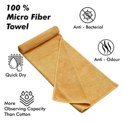 Showstopper Super Soft Microfiber Hand Towels 800 Gsm | Ultra Absorbent, Lint-Free, Scratch-Free, Quick-Dry, Gym & Workout Towels - Set Of 4 (Multicolor)