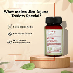 Jiva Arjuna Tablets Promotes Heart Health, Effective In Removing Blood Impurities, Provide Essential Nutrients To Nourish Heart | 120 Tablets 200gm 0.4lbs Each Pack Of 3