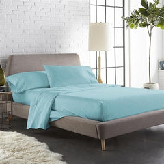 100% Cotton Flat Bedsheet Single Bed With 1 Pillow Covers - 60 X 90 Inches, Sky Blue | Stylish & Traditional Bedsheet - Bed Sheet For Single Bed