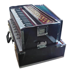 Harmonium With Padded Bag - 2 Reeds, 3.5 Octaves, Coupler Folding Harmonium 42 Keys, Portable 9 Stopper | Tuning A440 Hz Pitch