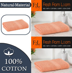 Fresh From Loom Luxury Edition Egyptian 100% Pure Cotton Bath Towel 600 Gsm | High Water Heavy Soft Dual Stitched Bath Towel (Salmon)