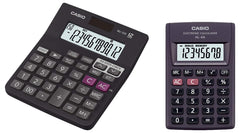 Casio Mj-12d 150 Steps Check And Correct Desktop Calculator & Casio Hl-4a Portable Calculator, Extra Small Size