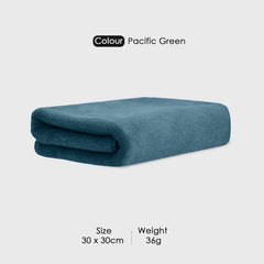 Housse Premium Microfiber Face Towel 600 Gsm | Korean Beauty Ultra Absorbent, Odour-Free, Quick Dry Face Towel (Pack Of 4) - Pacific Green