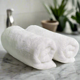 Heelium Bamboo Hand Towel 600 Gsm | Ultra Absorbent & Anti-Bacterial 3x Softer Than Cotton Towels | Pack Of 2 - White
