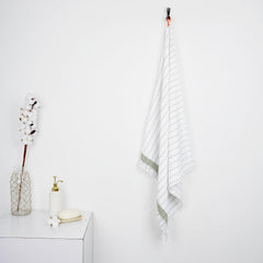 Thirsty Towel Cotton Bath Towel 200 Gsm | Super Soft & High Absorbency Towels, Quick Dry Towels For Bath Large Size For Men, Women & Kids, Pinstripe (Forest Green)