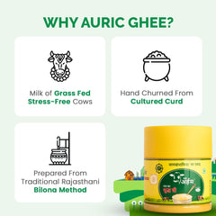 100% Pure Cow Shudh Ghee By Maha Arham | Rich In Taste & Nutrients Homemade Pure Cow Ghee For Strong Body | 1.5 Litre (500ml * 3) 50.7 Ounce | Jar Pack