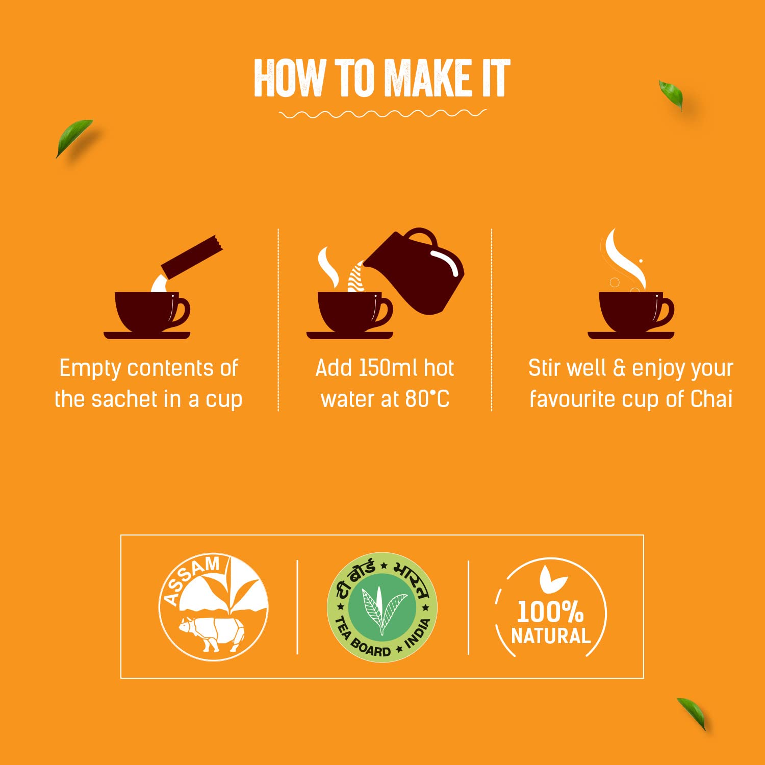 Chaayos Masala Instant Tea Premix - 30 Sachets | Ready Mix Masala Tea Premix, Regular Sugar - 100% Natural Spices | Hassle Free, Medium Caffeine Chaayos Masala Instant Tea Premix - 30 Sachets | Ready Mix Masala Tea Premix, Regular Sugar - 100% Natural Spices | Hassle Free, Medium Caffeine