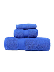 Senses By Riba Cotton Towel Bath, Hand & Wash 930 Gsm | Super Soft, Absorbent, Lightweight, Antimicrobial, Low Linting | Pack Of 3 (Navy)