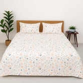 Double Bed Microfiber Bedsheet Set Includes Pillow Covers Pink & White Waverly Design | 90 X 100 Inch - Soft Touch, Wrinkle-Free & Breathable Flat Sheet For All Seasons