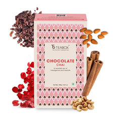 Teabox Chocolate Chai Tea - 250gm, 8.8 Ounce | Perfect For Relaxing Moments & Special Occasions - Indulgent Spiced Tea Blend With Rich Cocoa & Nutty Notes | Medium Caffeine Tea Leaf