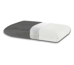Memory Foam Pillow, Orthopedic Bed Pillow, Grey & White - 22 X 14 X 3.5 Inches | For Neck & Shoulder Pain Relief - Free Pillow Cover | Perfect For All Sleep Positions - Pack Of 1