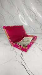 Decorative & Attractive Box Cash Box, Shagun Box, Jewellery Box, Money Box Envelop Wedding, Gift Box, Bangel Box With Embroidery Design Pack Of 1, Colour - Pink
