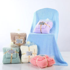Homecloud Ultra Soft Bath & Face Towel Set 300 Gsm | 3x Softer Than Cotton Towels | Highly Absorbent & Ultra Fast Dry | Set Of 2 (Leopard Sky Blue)