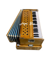 Musical Instrument Harmonium With Carry Bag - 3.5 Octaves, Total 42 Keys, Double Bellow, Two Reeds (Base- Male) | Two Side Carry Handles, Jaali Frame On Keys