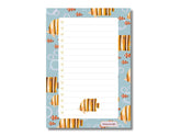 A5 Notes/To Do List Notepad, Beautiful Checklist Pad, Tear-Off Sheets (Fish) Pack Of 1