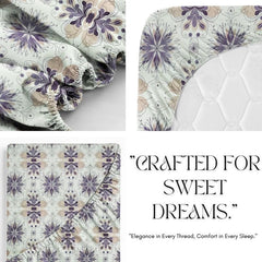 Cotton Fitted Bedsheets With 2 Matching Pillow Covers For King Bed | Size 78x72+10 Inches, Multicolor - Soft, Durable & Deep Pocket 360 Fitted Sheet