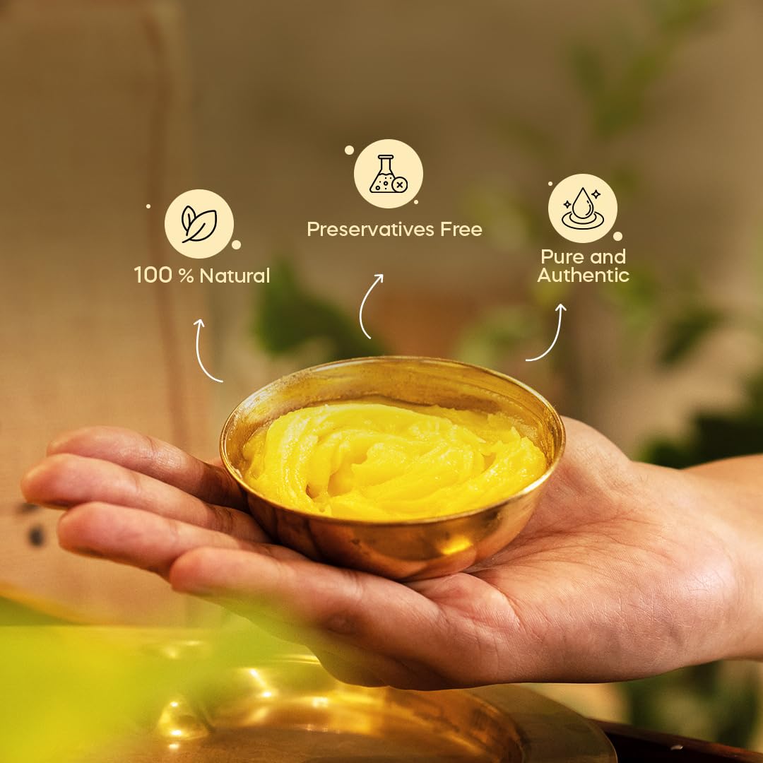 Organic Cow Ghee Original By Himalayan Natives | Highly Nutritious Helps Keep Your Heart Healthy Desi Cow Ghee | (1 Litr) 33.8 Ounce | Jar Pack Organic Cow Ghee Original By Himalayan Natives | Highly Nutritious Helps Keep Your Heart Healthy Desi Cow Ghee | (1 Litr) 33.8 Ounce | Jar Pack