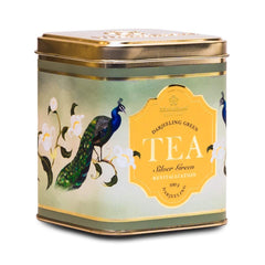 Makaibari Tea Treasures Silver Green Darjeeling Green Tea - 100gm Tin Caddy, 3.5 Ounce | USDA Certified Premium Revitalizing Loose Long Leaf Green Tea - Low Caffeine Loose Leaves