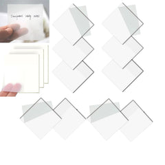 Transparent Self-Adhesive Sticky Notes, Waterproof & Writable, White - 3 X 3 Inch, 500 Pcs