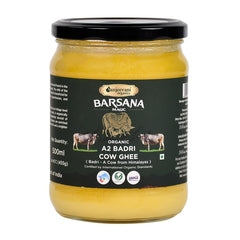Natural Pure Barsana Magic A2 Badri Cow Ghee By Sanjeevani Organics | Rich In Nutrients & Protein Fiber Healthy Cow Ghee Supports Heart Health | (500ml) 16.9 Ounce | Jar Pack
