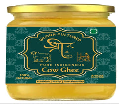 100% Natural Bilona Cultured Indigenous Cow Ghee By Shree Ghritam | Good Source Of Healthy & Nutritious Desi Cow Ghee | (250ml) 8.4 Ounce | Jar Pack