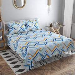 Collections Double Bedsheets With 2 Pillow Covers - 90 X 100 Inches, Multicolor | Super Soft, Lightweight, Wrinkle Free, Long Lasting, Breathable - Traditional Printed Bedsheet