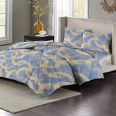Cotton King Size Double Bedsheet 1 AC Comforter & 2 Pillow Covers | 90 X 100 Inches, Beige & Grey - Perfect Gift Set Wedding, Anniversary