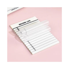 Transparent Sticky Notes Set - Sticky Notes Pad Office Stationery 50 Sheets Per - Pack Of 2 Pcs