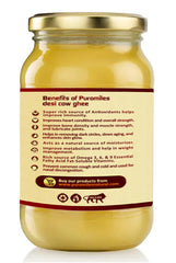 Organic Natural A2 Bilona Cow Desi Ghee By Puro Miles | Natural & Healthy Gir Cow Cultured Desi Ghee Perfect For Diet | (500ml) 16.9 Ounce | Jar Pack